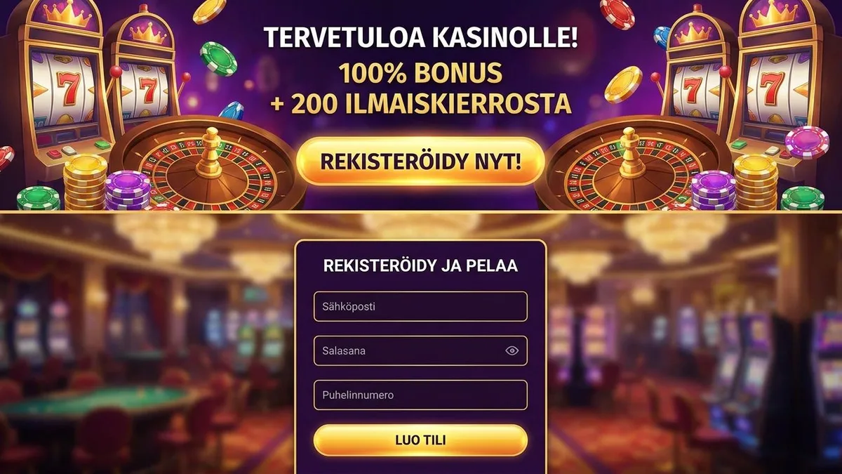 Rekisteröidy bonuksen kanssa